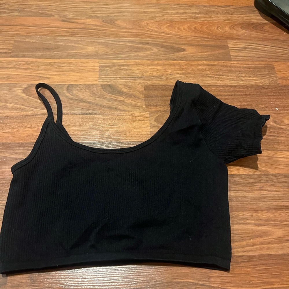 ZARA, one shoulder crop top